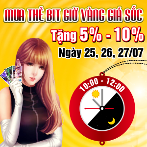 Event: Mua Thẻ BIT Giờ Vàng Giá Sốc