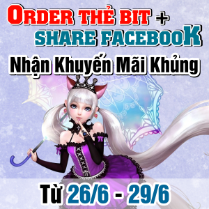 Mua Thẻ BIT + Share Facebook - Nhận Khuyến Mãi Cực Khủng