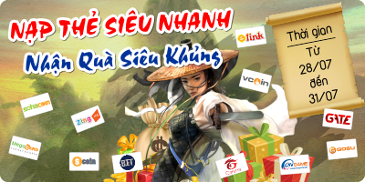 Nạp Thẻ Siêu Nhanh - Nhận Quà Siêu Khủng