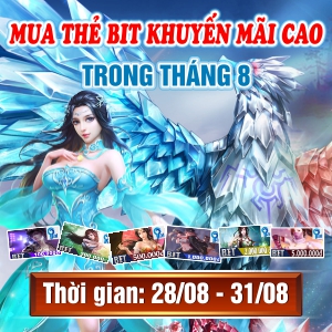 Mua Thẻ Bit Khuyến Mãi Cao Trong Tháng 8 Tại Gamecard.vn