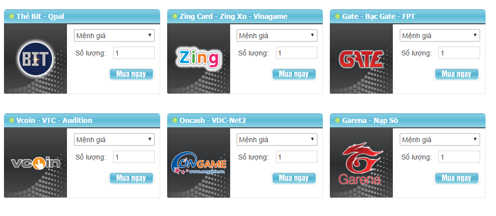 Mua thẻ game online như thế nào