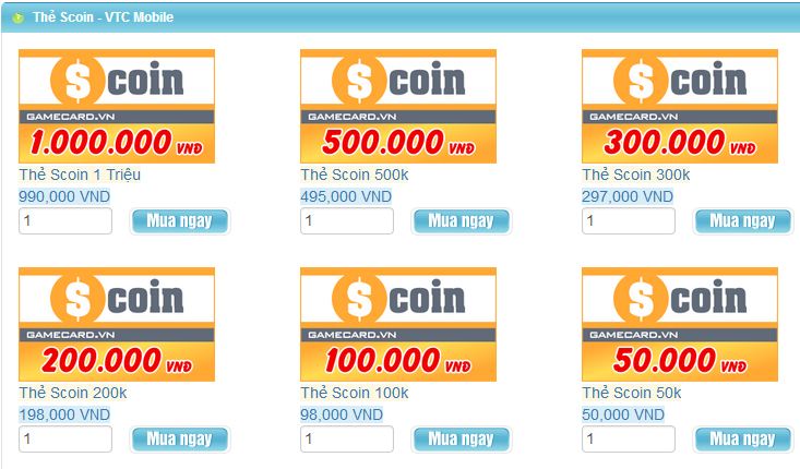 Mua Thẻ Scoin - Lợi Ích Thiết Thực Khi Thanh Toán Online Tại Gamecard.vn