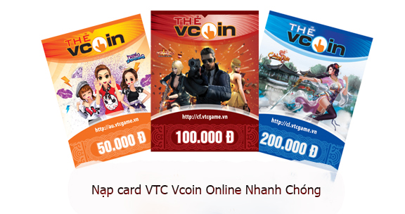 Nạp card VTC Vcoin nhanh chóng chỉ với 1 cú click