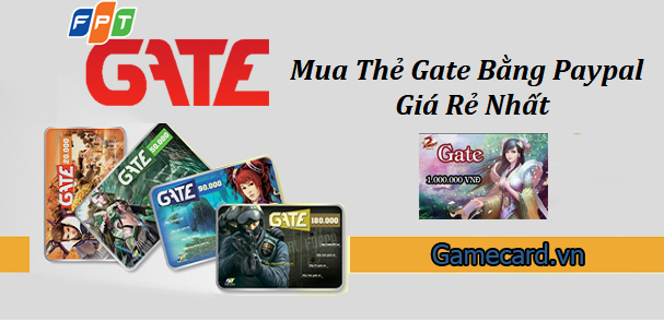 Mua thẻ Gate Online giá rẻ bằng Paypal tại Mỹ