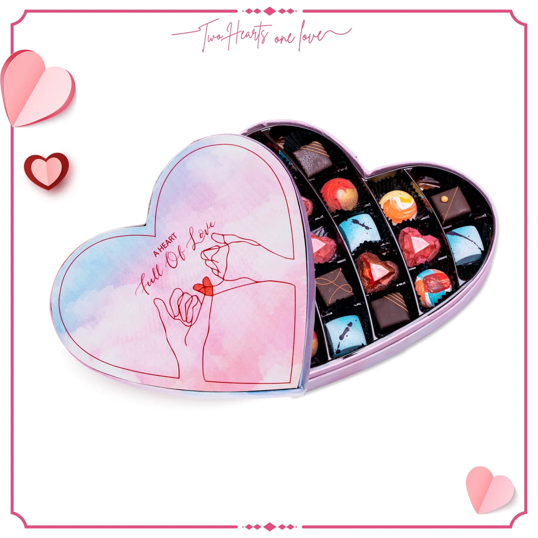 Hộp Chocolate Trái Tim 19 Viên Tươi