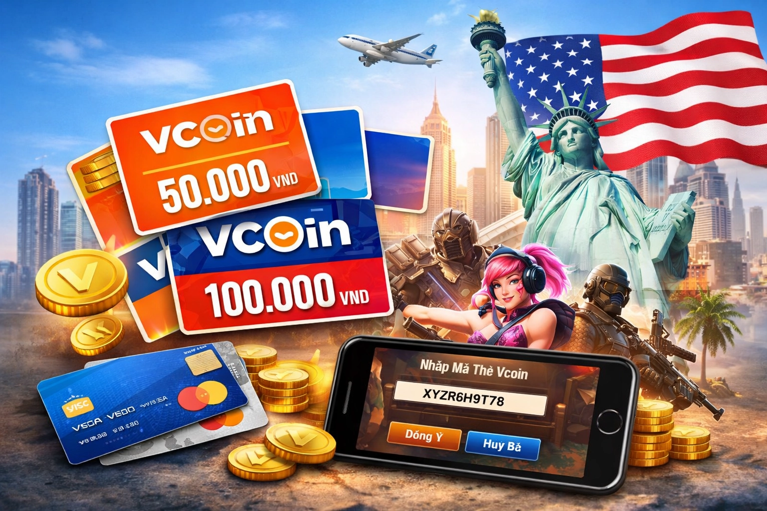Cheap Vcoin Cards in the US - Mua Thẻ Vcoin Online Tại Mỹ & Thanh Toán Visa Nhanh Chóng